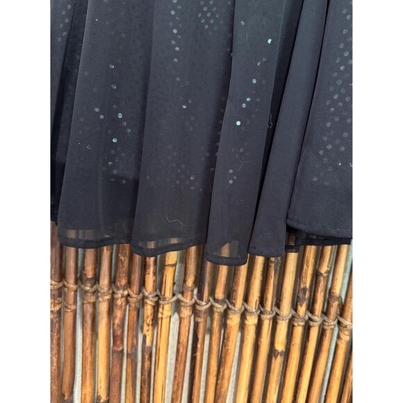 Vintage 90s y2k ONYX Nite Black Sparkly Midi Trumpet/Mermaid Skirt Size Medium - Picture 4 of 10